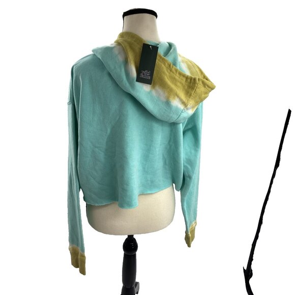 Wild Fable Womens M Tie Dye Hoodie Sweatshirt Cropped Long Sleeve Pullover - Picture 4 of 6